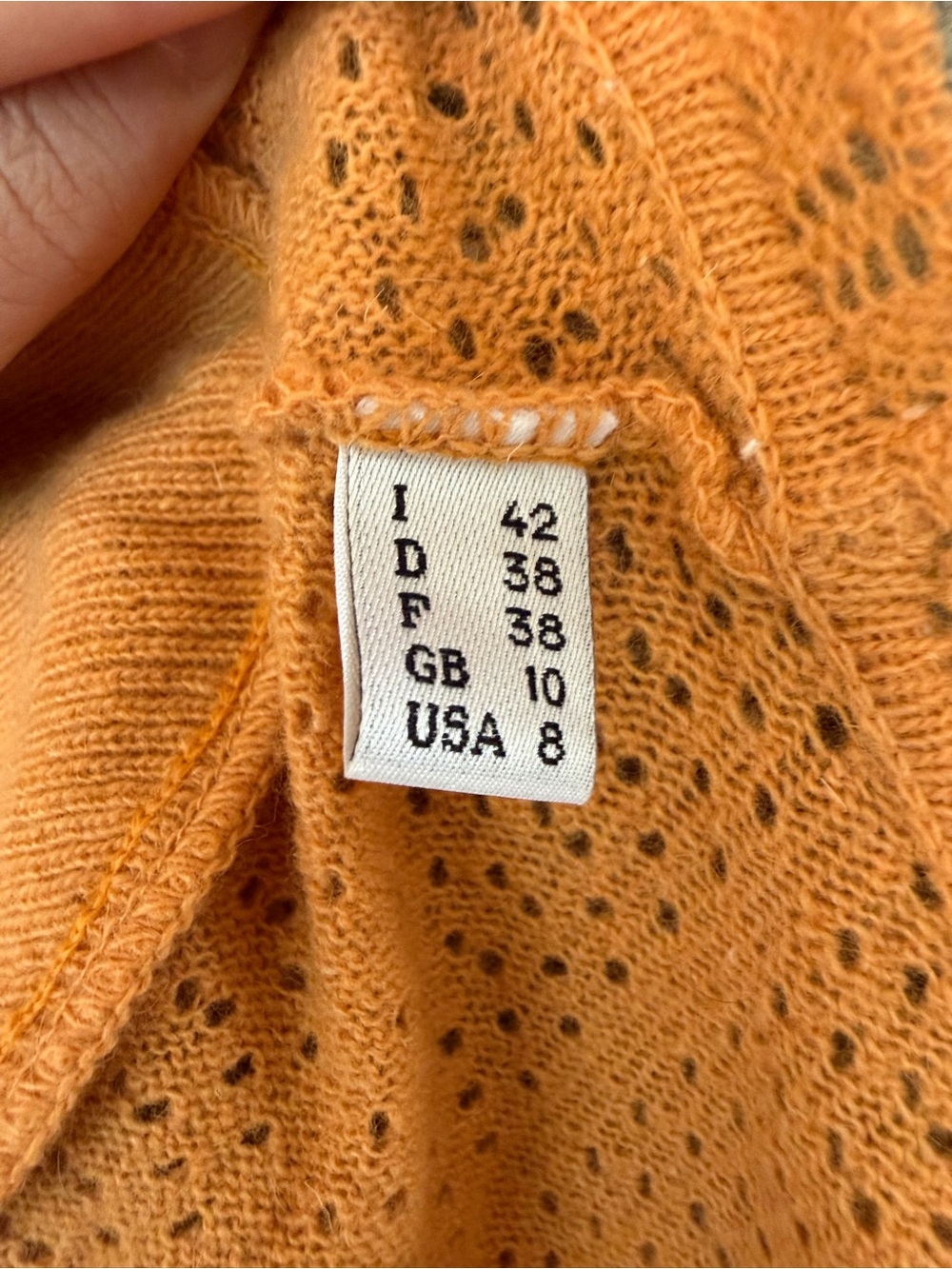 Moschino Orange Knit Cropped Cardigan - Picture 5 of 5